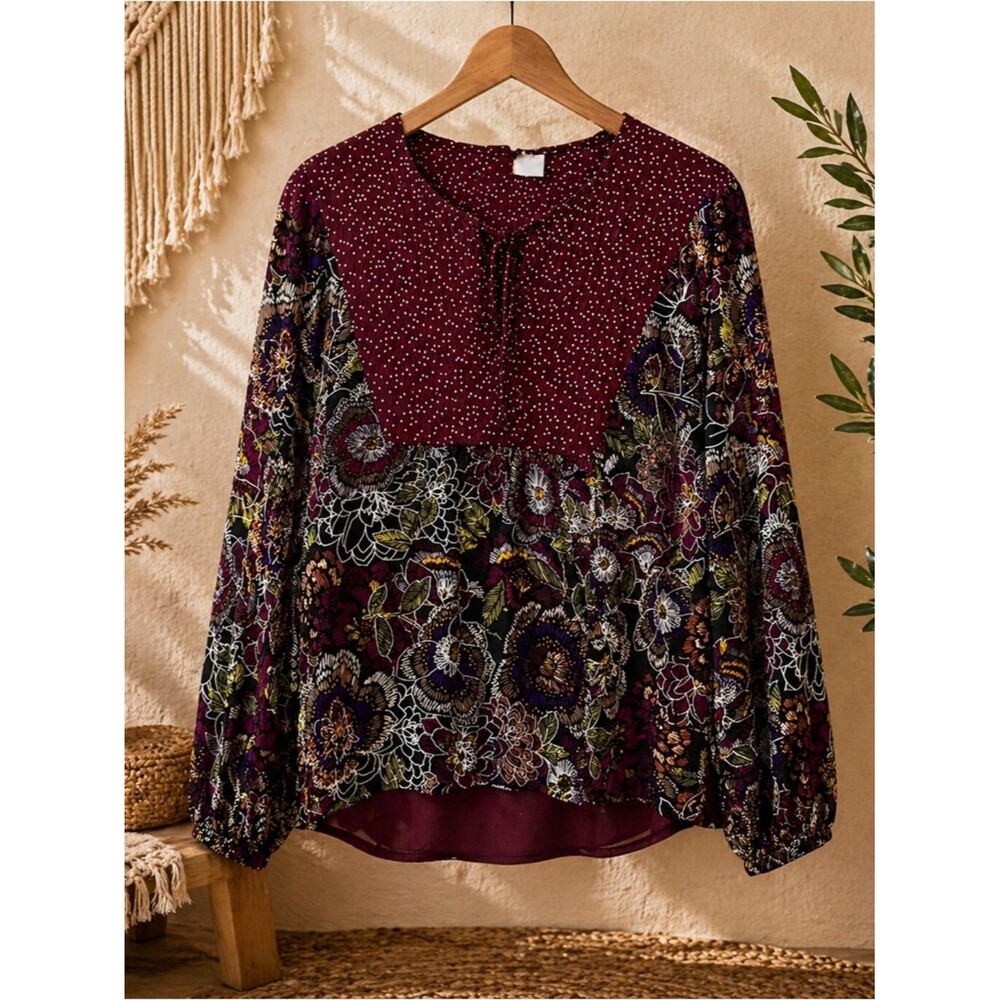 Westbound Women’s Floral Print Long Sleeve Size XL Top